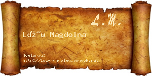 Löw Magdolna névjegykártya